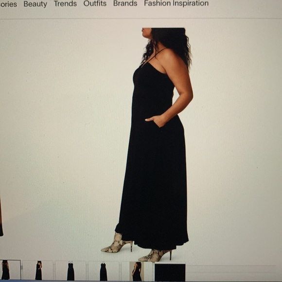 11 Honore Collection NWT size 1X Black Stretchy Knit Halter Maxi Dress - Picture 11 of 15